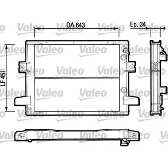 Radiateur, refroidissement du moteur VALEO 883787