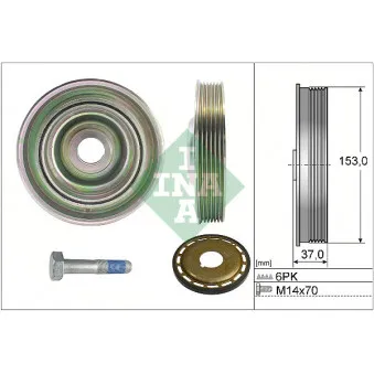 Kit de poulies, vilebrequin INA 544 0097 21