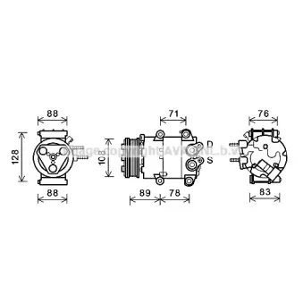 Compresseur, climatisation AVA QUALITY COOLING