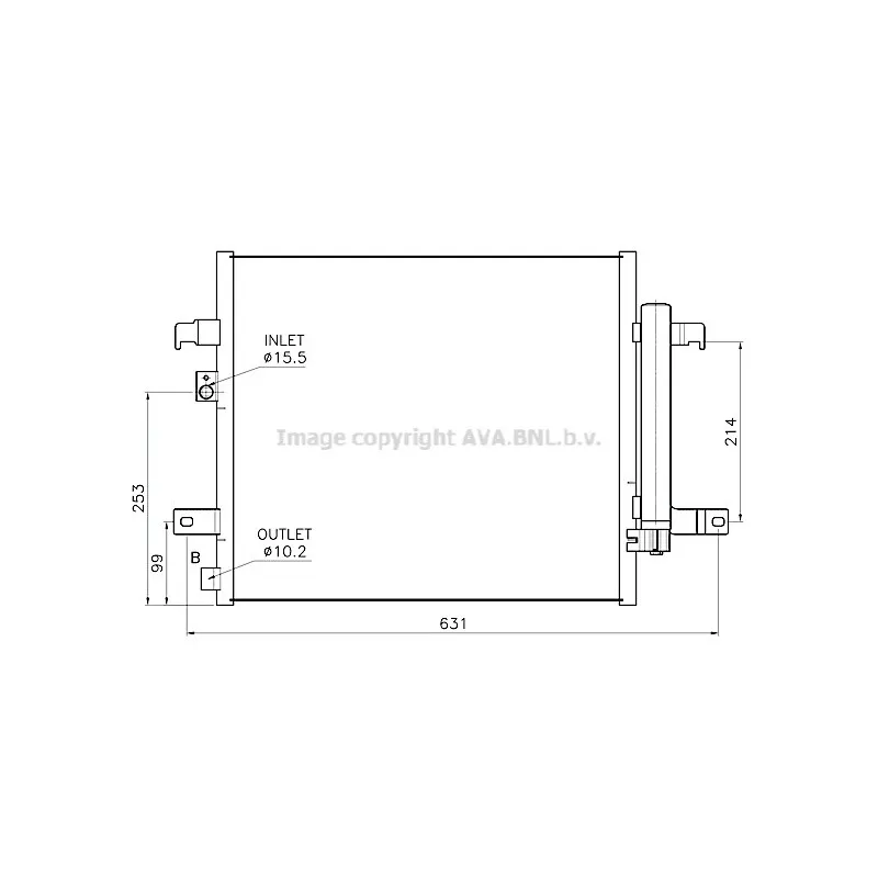 Condenseur, climatisation AVA QUALITY COOLING FT5488D