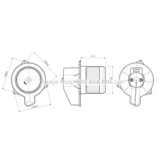 Pulseur d'air habitacle AVA QUALITY COOLING FT8489