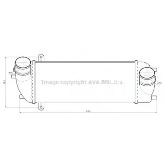 Intercooler, échangeur AVA QUALITY COOLING HY4601