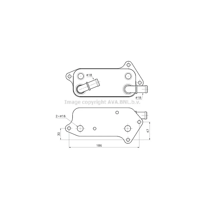 Radiateur d'huile AVA QUALITY COOLING SB3083