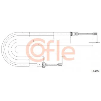 Tirette à câble, frein de stationnement COFLE 10.6034