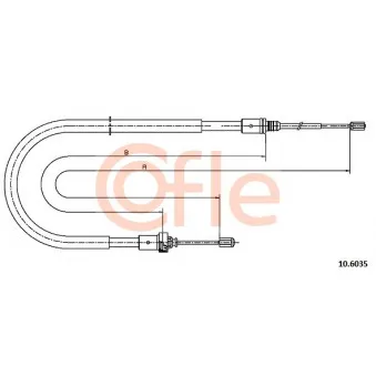 Tirette à câble, frein de stationnement COFLE 10.6035