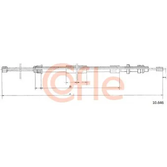 Tirette à câble, frein de stationnement COFLE 10.646