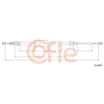 Tirette à câble, frein de stationnement COFLE 10.6687