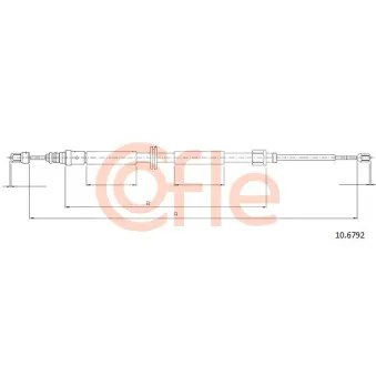 Tirette à câble, frein de stationnement COFLE 10.6792