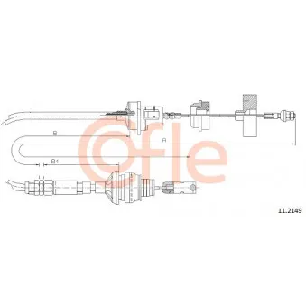 Tirette à câble, commande d'embrayage COFLE 11.2149