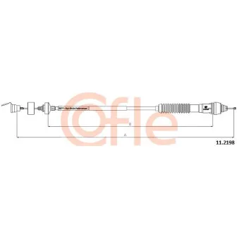 Tirette à câble, commande d'embrayage COFLE 11.2198