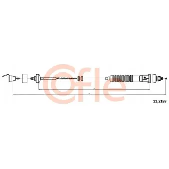 Tirette à câble, commande d'embrayage COFLE 11.2199