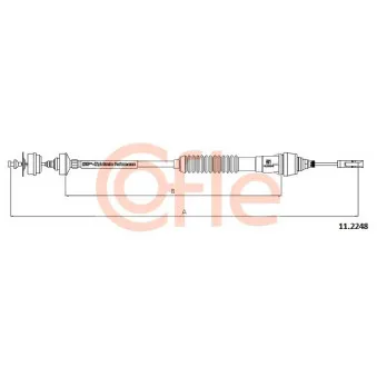 Tirette à câble, commande d'embrayage COFLE 11.2248