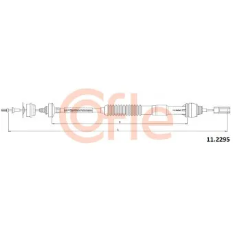 Tirette à câble, commande d'embrayage COFLE 11.2295