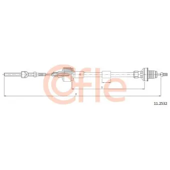 Tirette à câble, commande d'embrayage COFLE 11.2532