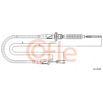 Tirette à câble, commande d'embrayage COFLE 11.2535