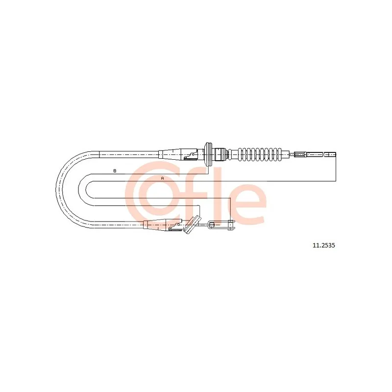 Tirette à câble, commande d'embrayage COFLE 11.2535