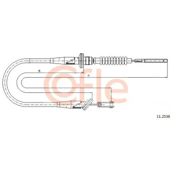 Tirette à câble, commande d'embrayage COFLE 11.2536