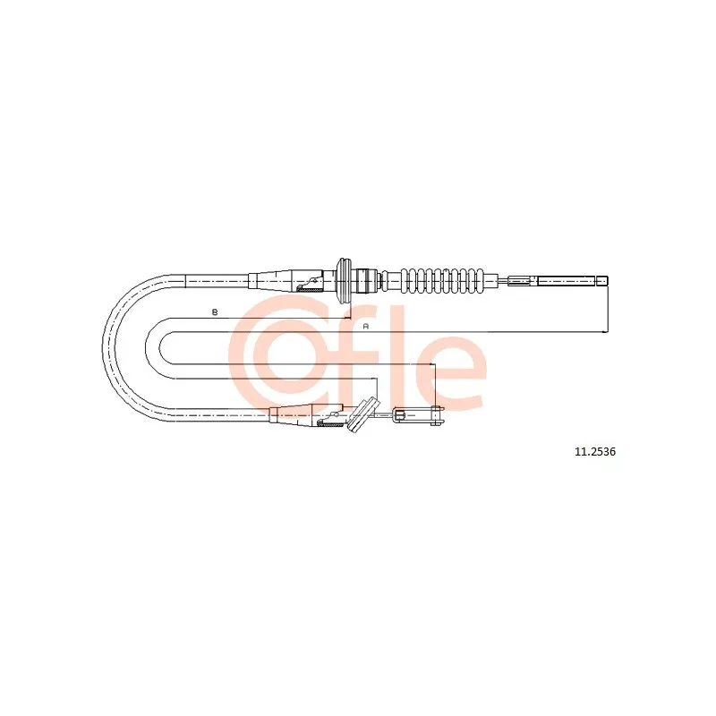 Tirette à câble, commande d'embrayage COFLE 11.2536