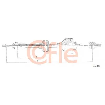 Tirette à câble, commande d'embrayage COFLE 11.287