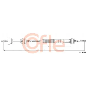 Tirette à câble, commande d'embrayage COFLE 11.3047