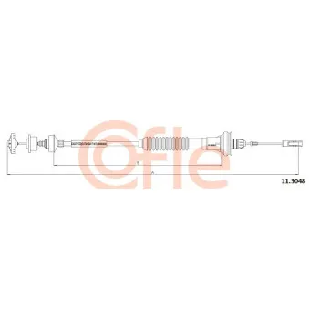 Tirette à câble, commande d'embrayage COFLE 11.3048