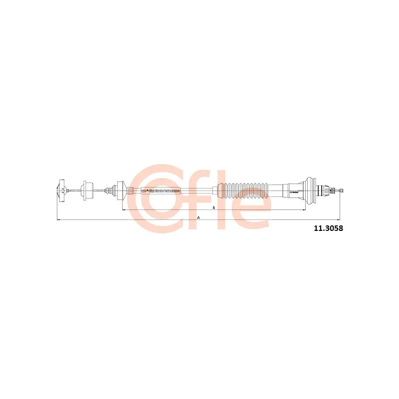 Tirette à câble, commande d'embrayage COFLE 11.3058