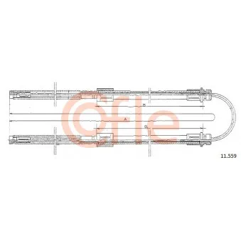 Tirette à câble, frein de stationnement COFLE 11.559