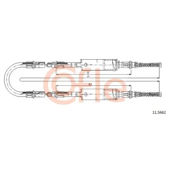 Tirette à câble, frein de stationnement COFLE 11.5662