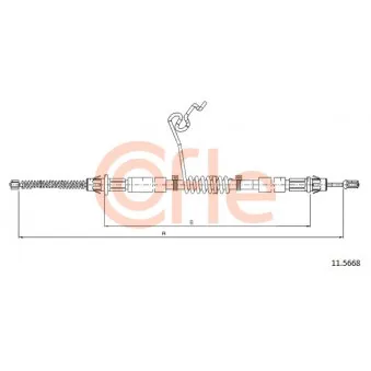 Tirette à câble, frein de stationnement COFLE 11.5668