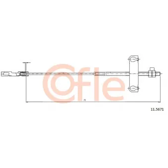 Tirette à câble, frein de stationnement COFLE 11.5671