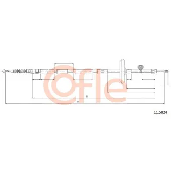 Tirette à câble, frein de stationnement COFLE 11.5824