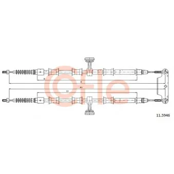 Tirette à câble, frein de stationnement COFLE 11.5946