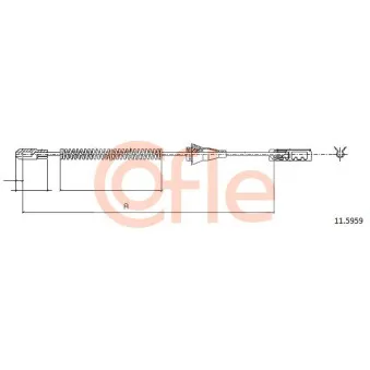 Tirette à câble, frein de stationnement COFLE 11.5959