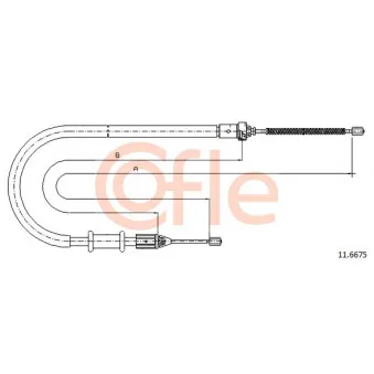 Tirette à câble, frein de stationnement COFLE 11.6675