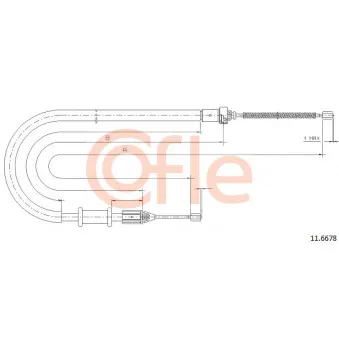 Tirette à câble, frein de stationnement COFLE 11.6678