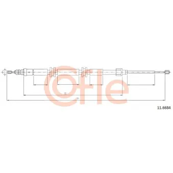 Tirette à câble, frein de stationnement COFLE 11.6684