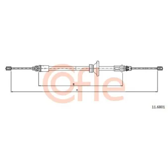 Tirette à câble, frein de stationnement COFLE 11.6801