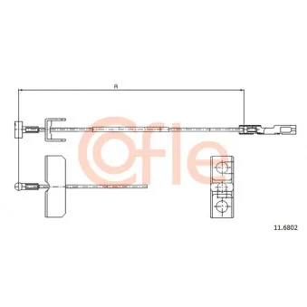 Tirette à câble, frein de stationnement COFLE 11.6802