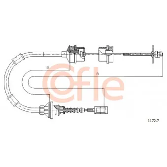 Tirette à câble, commande d'embrayage COFLE 1172.7