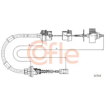 Tirette à câble, commande d'embrayage COFLE 1172.8