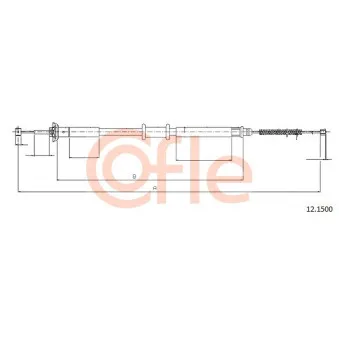 Tirette à câble, frein de stationnement COFLE 12.1500