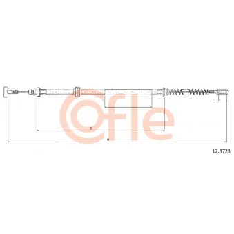 Tirette à câble, frein de stationnement COFLE 12.3723