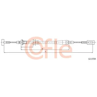 Tirette à câble, frein de stationnement COFLE 12.3725