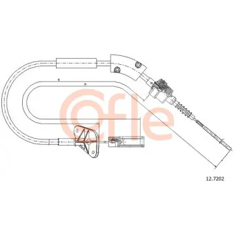 Tirette à câble, commande d'embrayage COFLE 12.7202