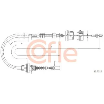 Tirette à câble, commande d'embrayage COFLE 12.7210