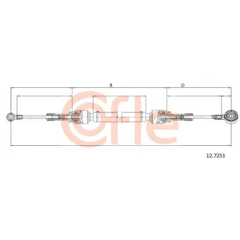 Tirette à câble, boîte de vitesse manuelle COFLE 12.7253