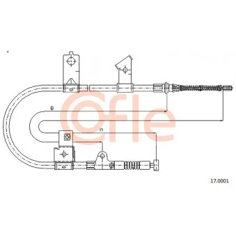 Tirette à câble, frein de stationnement COFLE 17.0001