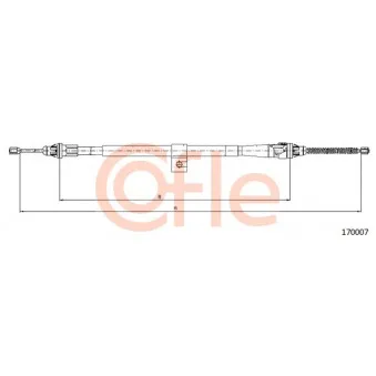 Tirette à câble, frein de stationnement COFLE 17.0007