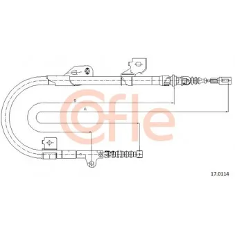Tirette à câble, frein de stationnement COFLE 17.0114