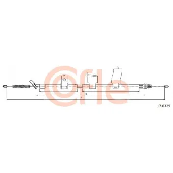 Tirette à câble, frein de stationnement COFLE 17.0325
